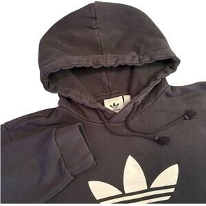 VTG Adidas Hoodie Black and White Sz Medium with flaws